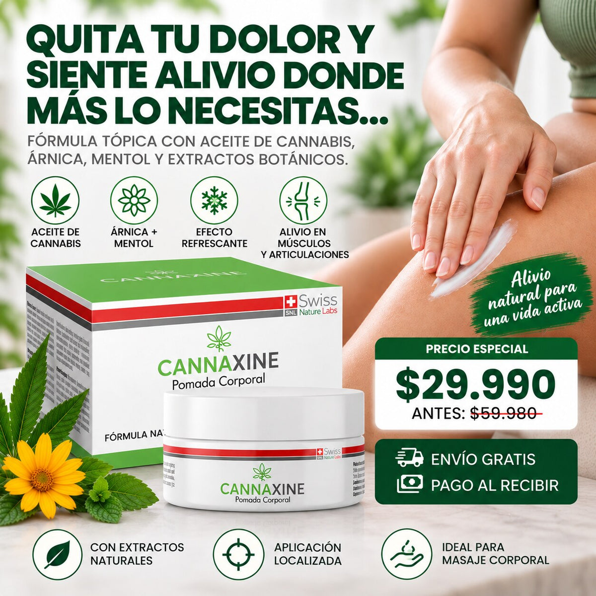 Cannaxine Pomada Alivia Dolores