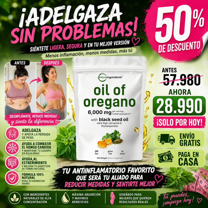 Oil Of Oregano™ – Anti-inflamatorio | Anti-cándida | Escudo Inmune Natural