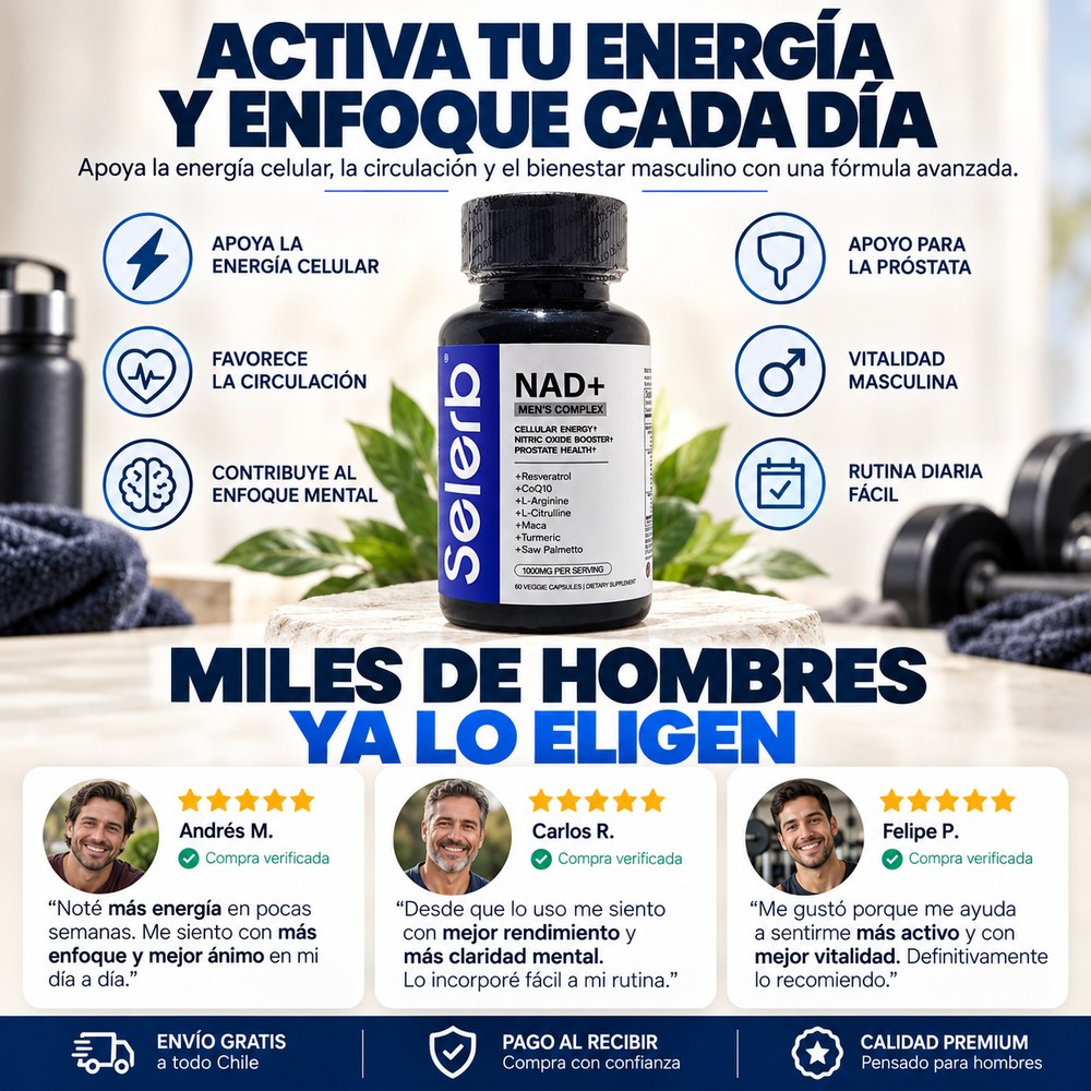 SELERB | NAD+ Men's Complex | Energía y Vitalidad